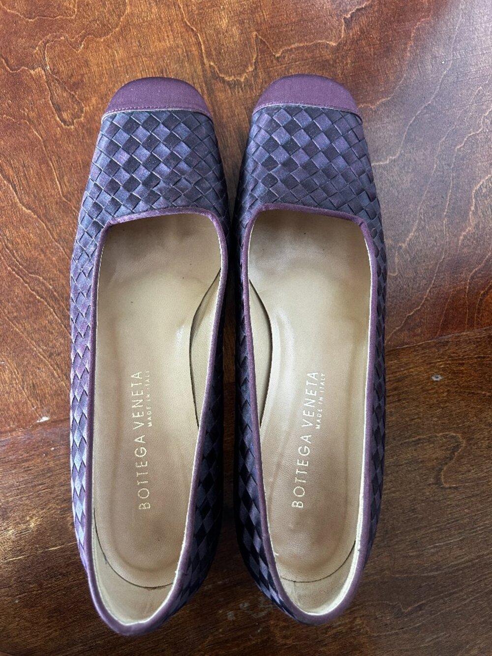 Bottega Veneta Square Toe Pumps Plum Size 8B